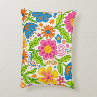 Retro Bloom Floral Decorative Cushion