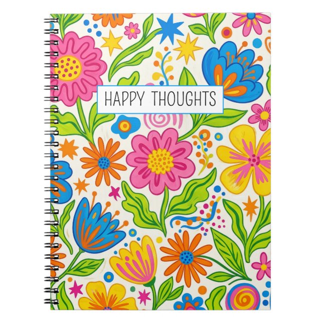 Retro Bloom Floral Notebook (Front)