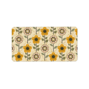 Retro Bloom Harmony Label