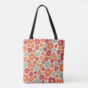 Retro Bloom Tote Bag