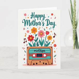 Retro Blooms Mothers Day Card