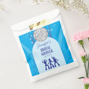 Retro Blue 70s Disco Dancing Queen Bridal Shower Favour Bags