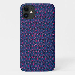 Retro blue and pink pattern Case-Mate iPhone case