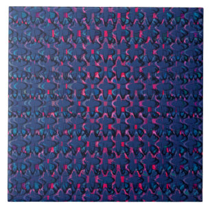 Retro blue and pink pattern tile