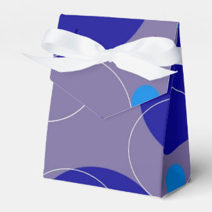 Retro Blue Circles & Ovals Royal Periwinkle Aqua Favour Box