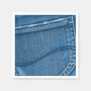 Retro Blue Denim Texture Napkin