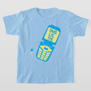 Retro Blue Flip Phone T-Shirt