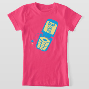 Retro Blue Flip Phone T-Shirt