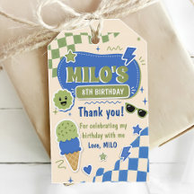 Retro Blue Green Boy Birthday