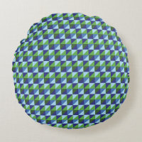 Retro Blue & Green Geometric Triangle Abstract