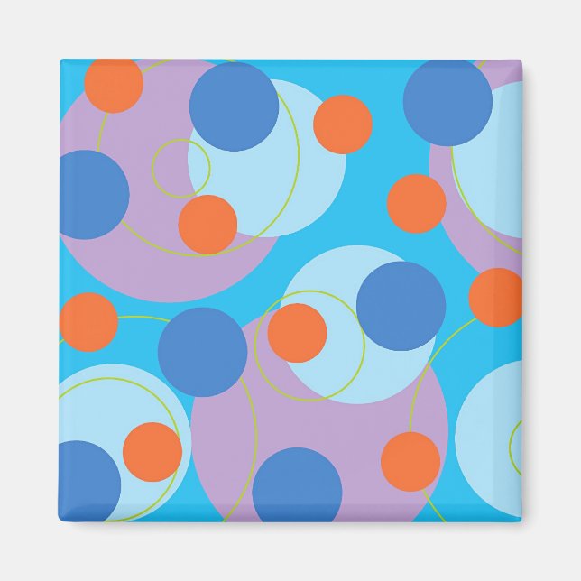 Retro Blue Ice Magnet (Front)