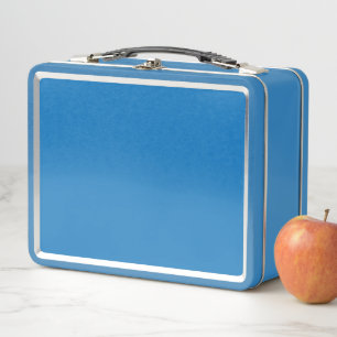 Retro Blue Metal Lunchbox Personalised Kids