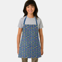 Retro Blue Patchwork Floral Kids