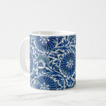 Retro Blue Poppy Ming Dynasty China