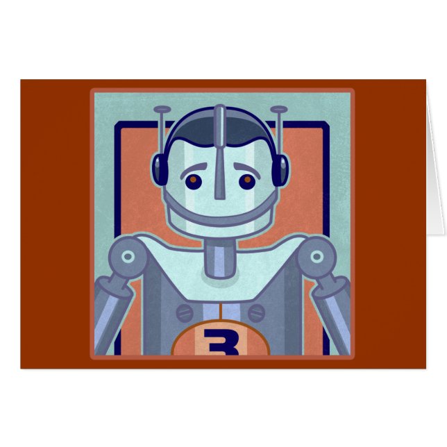 Retro Blue Robot Kids (Front Horizontal)