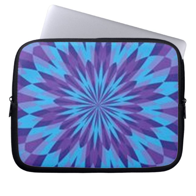 Retro Blue Splash Laptop Sleeve (Front)