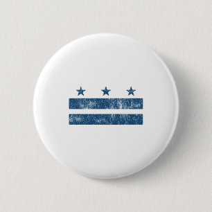 Retro Blue Washington Dc Flag District Of Columbia 6 Cm Round Badge