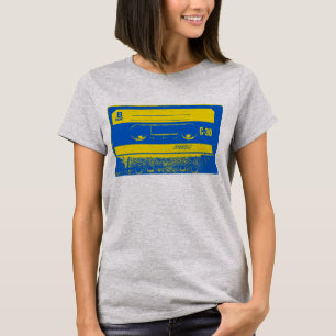 Retro Blue & Yellow Cassette Tape T-Shirt