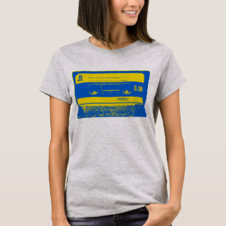 Retro Blue & Yellow Cassette Tape T-Shirt