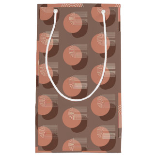 Retro Blush Brun Sunset  Small Gift Bag