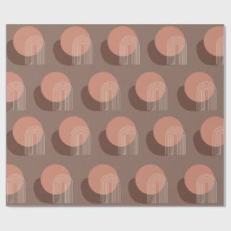 Retro Blush Brun Sunset  Wrapping Paper