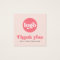 Retro blush pink business thank you insert card
