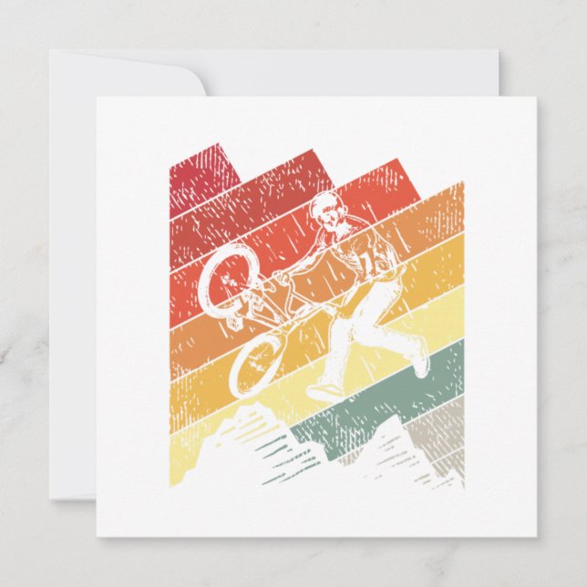 Retro BMX Bike Freestyle BMX Rider Gift Idea Invitation (Front)