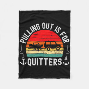 Retro Boating Men Funny Boat Captain Hate Pulling Fleece Blanket
