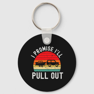 Retro Boating Men Funny Boat Captain Hate Pulling  Key Ring