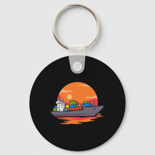 Retro Boating Sailor Seafarer Seaman Container Shi Key Ring