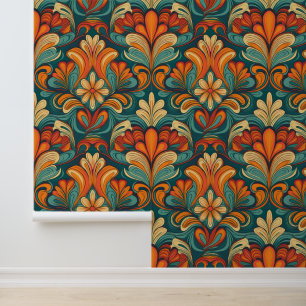 Retro Bohemian Vintage Abstract Wallpaper