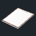 Retro Boho 70s Floral Groovy Baby Shower Custom Notepad<br><div class="desc">Retro Boho 70s Floral Groovy Baby Shower Custom Personalised Name Notepad</div>