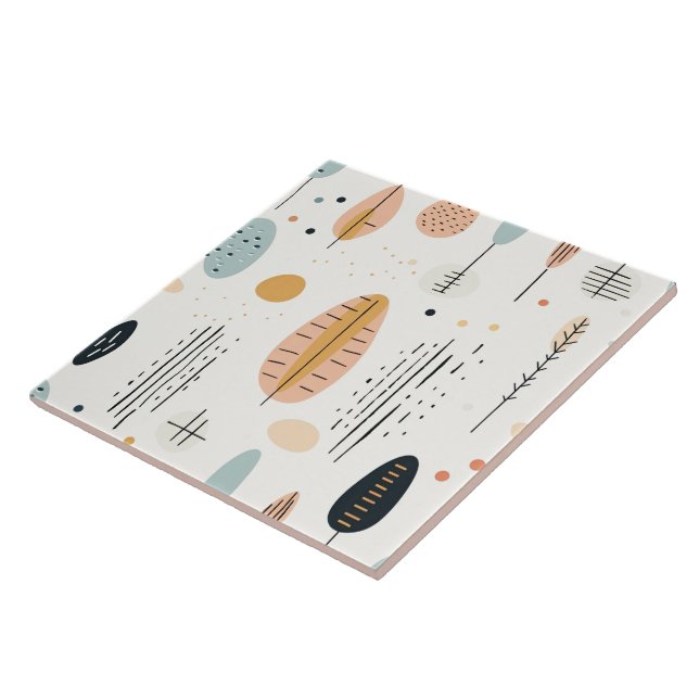 Retro Boho Abstract Trendy Collection Tile (Side)