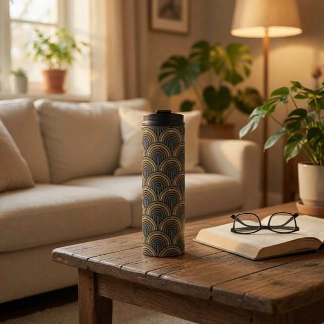 Retro Boho Arch Pattern Thermal Tumbler (Creator Uploaded)
