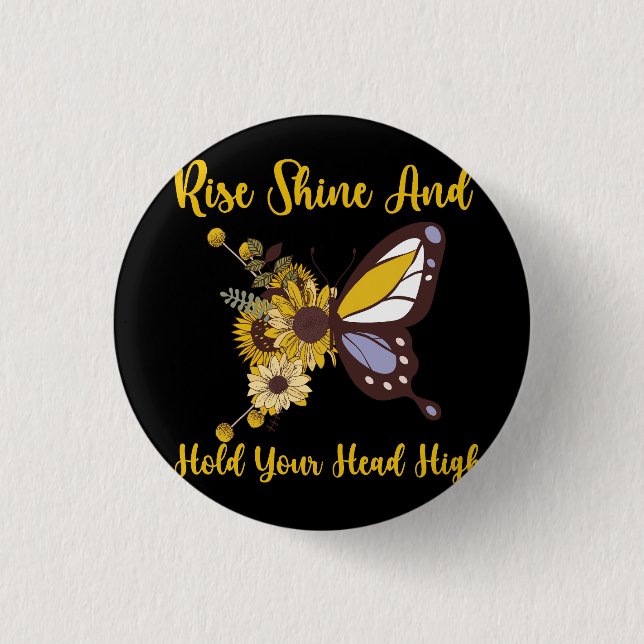 retro boho baby design 3 cm round badge (Front)