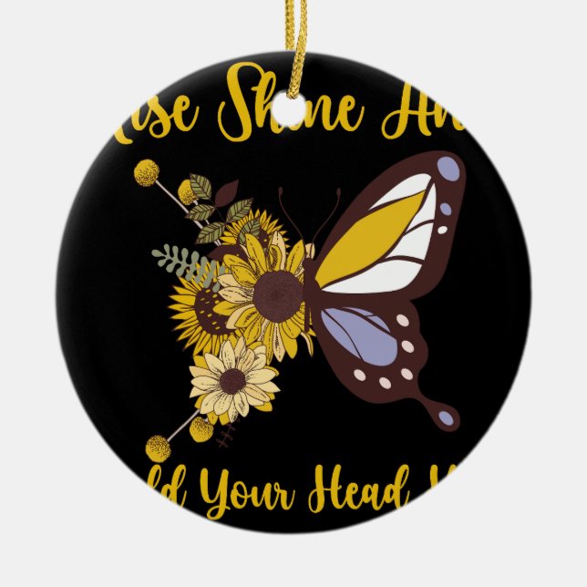 retro boho baby design ceramic tree decoration (Front)