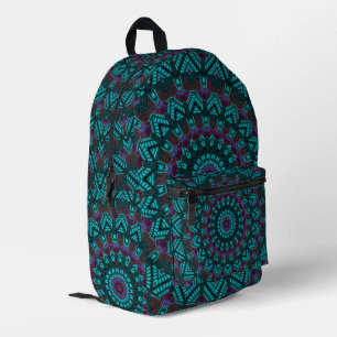 Retro Boho Chic Bohemian Southwestern Mandala  Printed Backpack