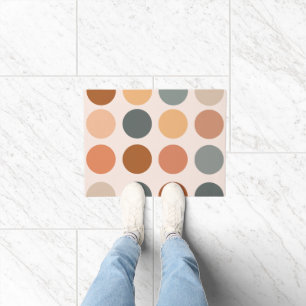 Retro Boho Dots Neutral Doormat