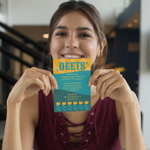 Retro Boho Floral Bold & Bright Spring Wedding Enclosure Card