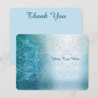 Retro Boho Floral Mandala Zen Light Blue