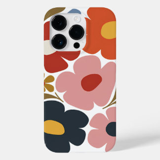 Retro Boho Flower Colorful Mid-Century Modern Case-Mate iPhone 14 Pro Case
