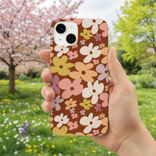 Retro Boho Flower Power Pattern Case-Mate iPhone 14 Case