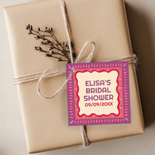 Retro Boho Fun Handmade CUSTOM Bridal Shower  Favour Tags