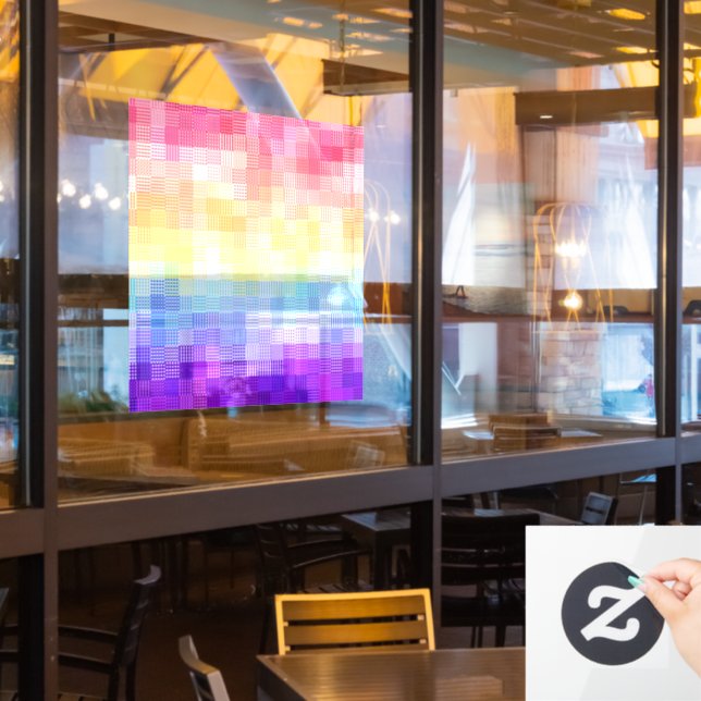 Retro Boho Funky Quirky Xenogender Plaid Pride (Restaurant Window)