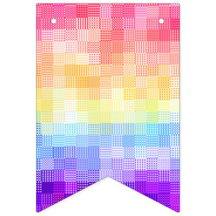 Retro Boho Funky Quirky Xenogender Plaid Pride Bunting