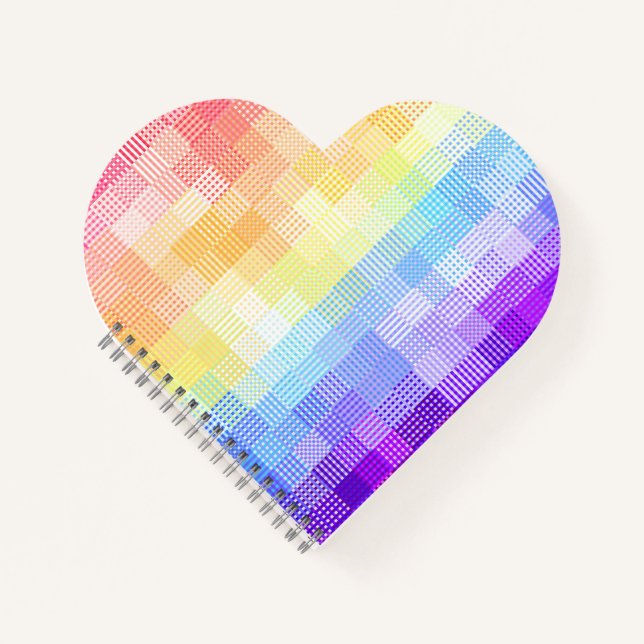 Retro Boho Funky Quirky Xenogender Plaid Pride Notebook (Front)