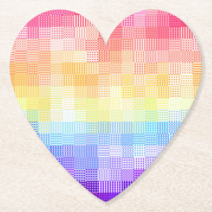 Retro Boho Funky Quirky Xenogender Plaid Pride Paper Coaster