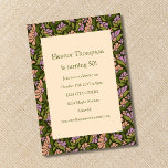 Retro Boho Green Cute Floral Simple 50th Birthday Invitation<br><div class="desc">Retro Boho Green Cute Floral Simple 50th Birthday Invitation</div>