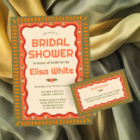 Retro Boho Handmade CUSTOM Bridal Shower Recipe