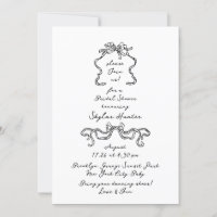 Retro Boho Handwritten Doodle Bridal Shower